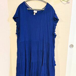 Royal Blue Tiered Dress (2X)